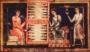 تصویر بازی نرد در قرن 13 اروپا