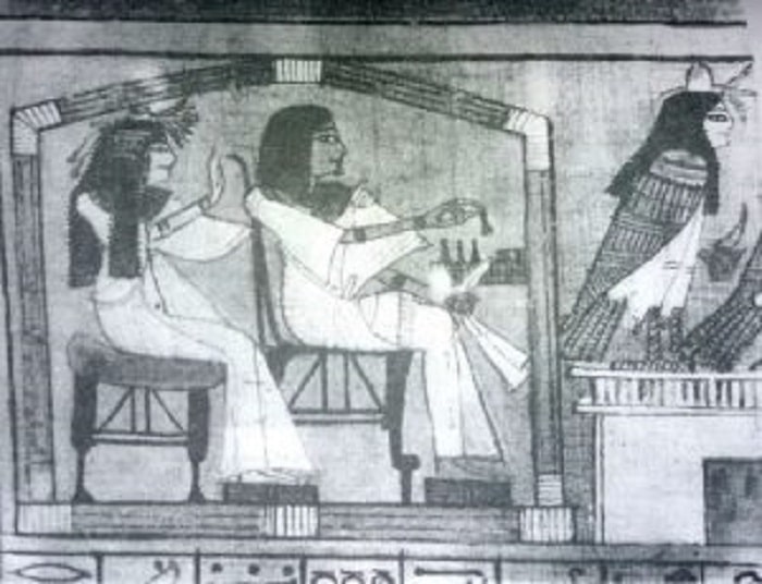 الهه مصری در حال بازی تخته نرد